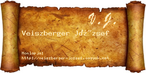 Veiszberger József névjegykártya