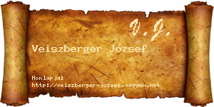 Veiszberger József névjegykártya
